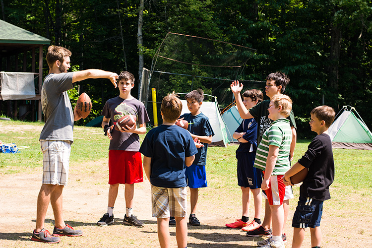 playing football