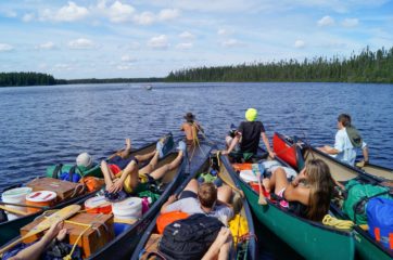 Teens boating on the Leadership Development Program