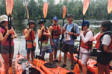 Teens ready to canoe on the Leadership Development Program