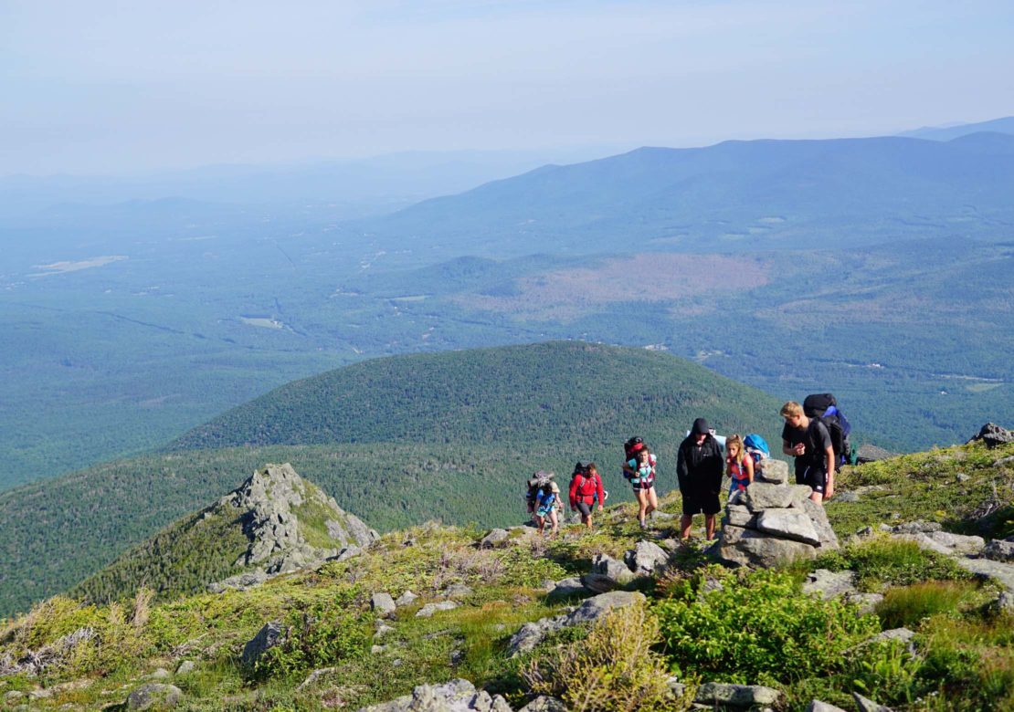 Campers in the white mountains on the Leadership Development Program