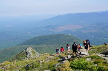 Campers in the white mountains on the Leadership Development Program