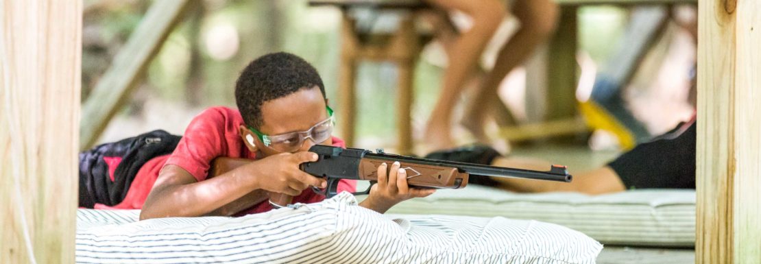 camper at riflery