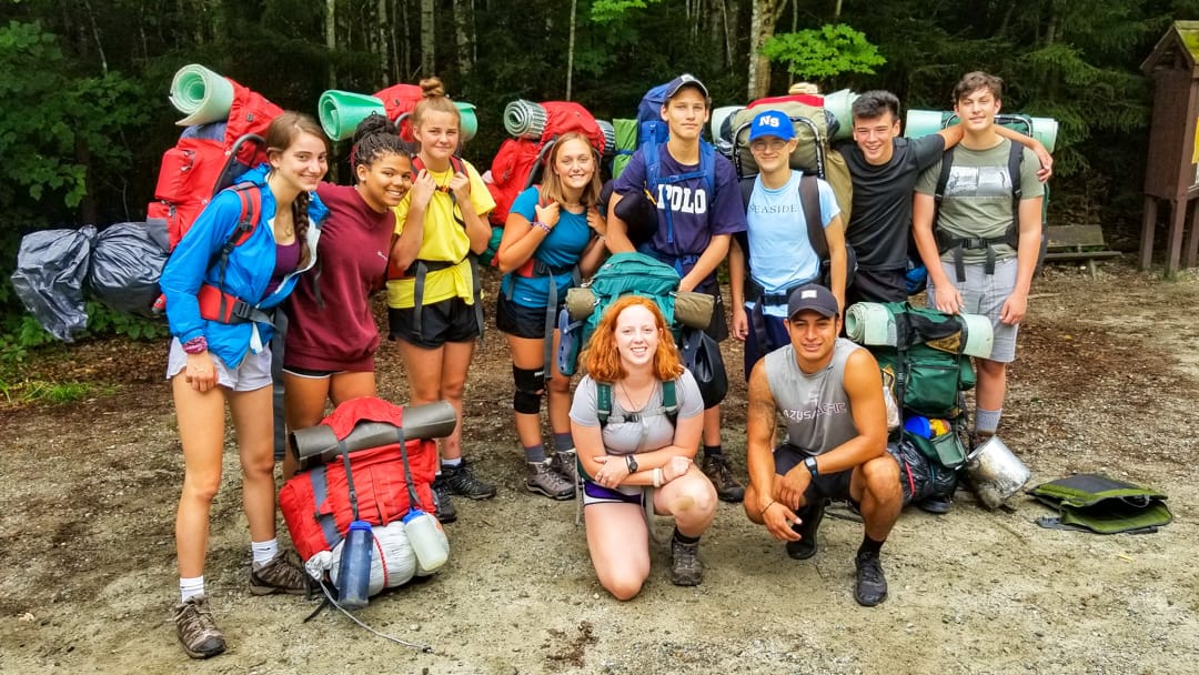 Hikers wearing backpacks