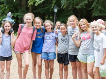 Group of Deer Run girls smiling