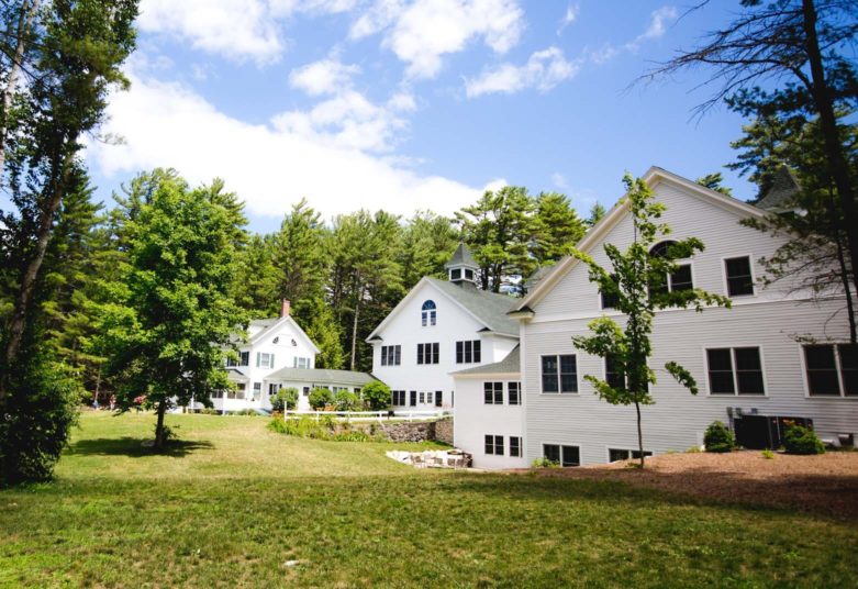 exterior of the main house and dining hall