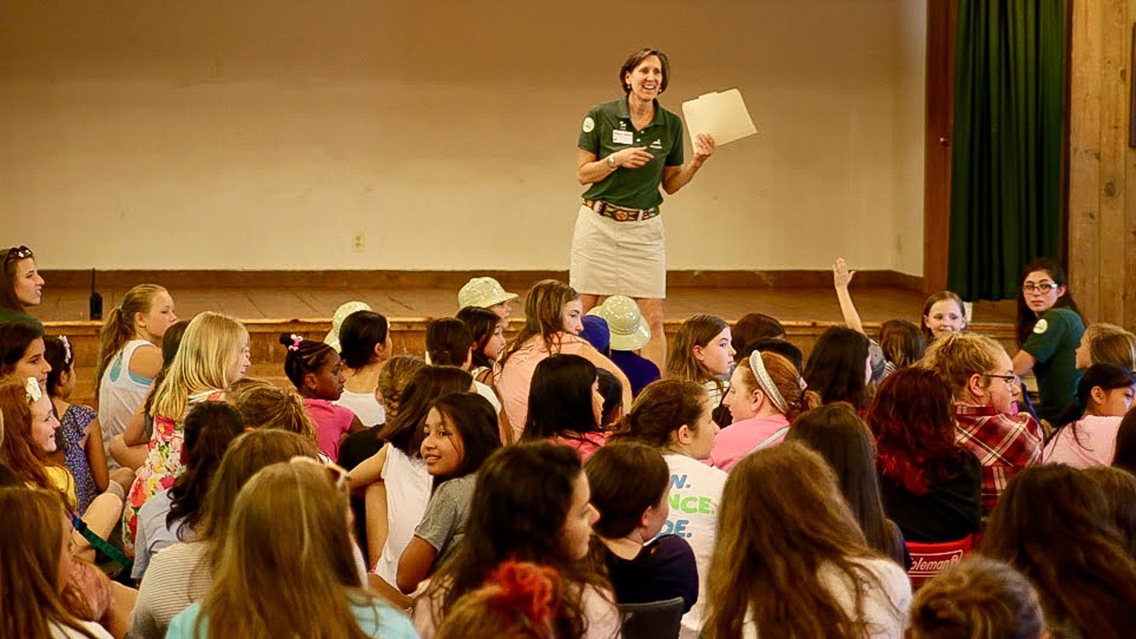 Mary Beth leading a camp meeting