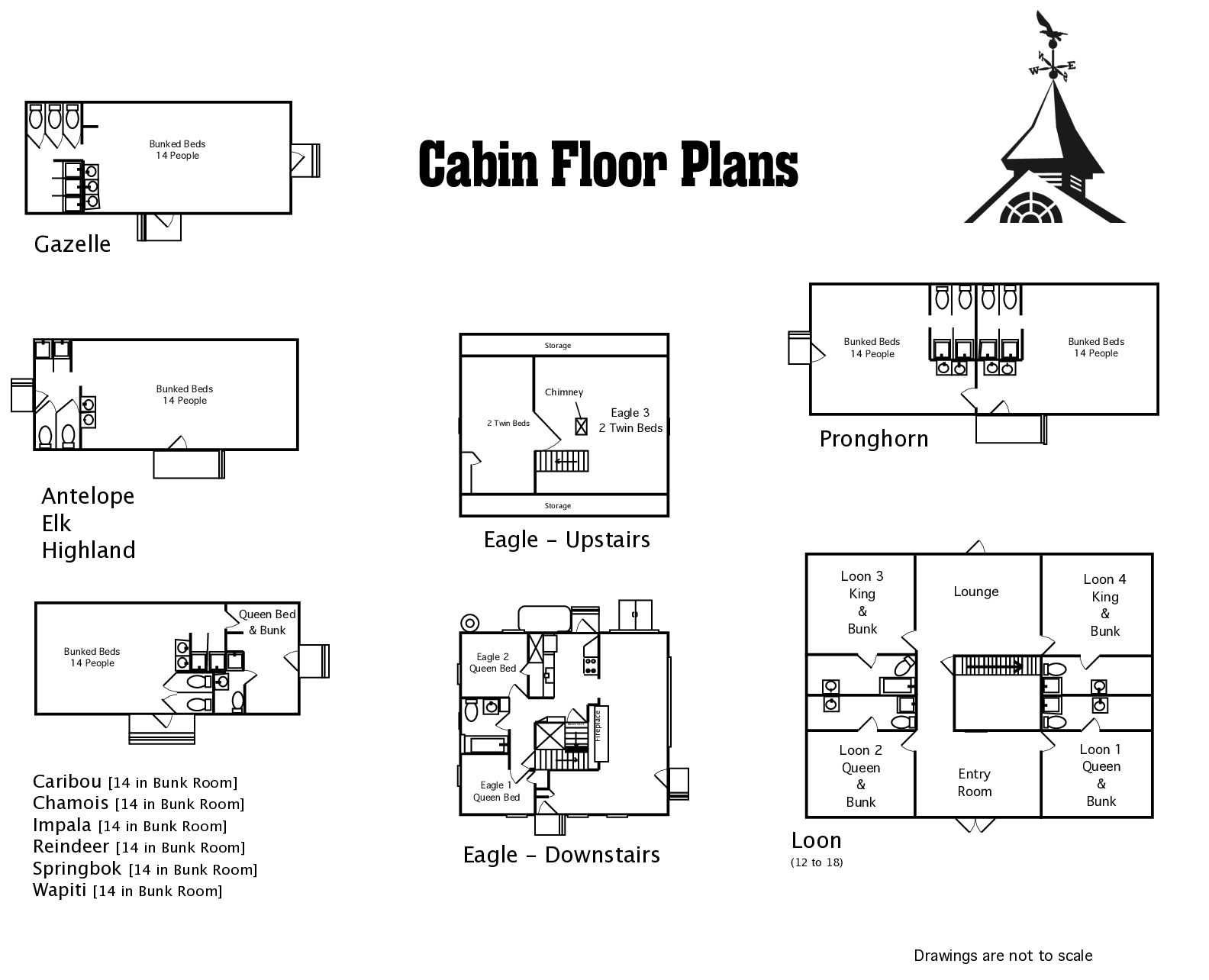 Deer Run cabin floor plan